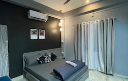 Dark Room with Kitchen