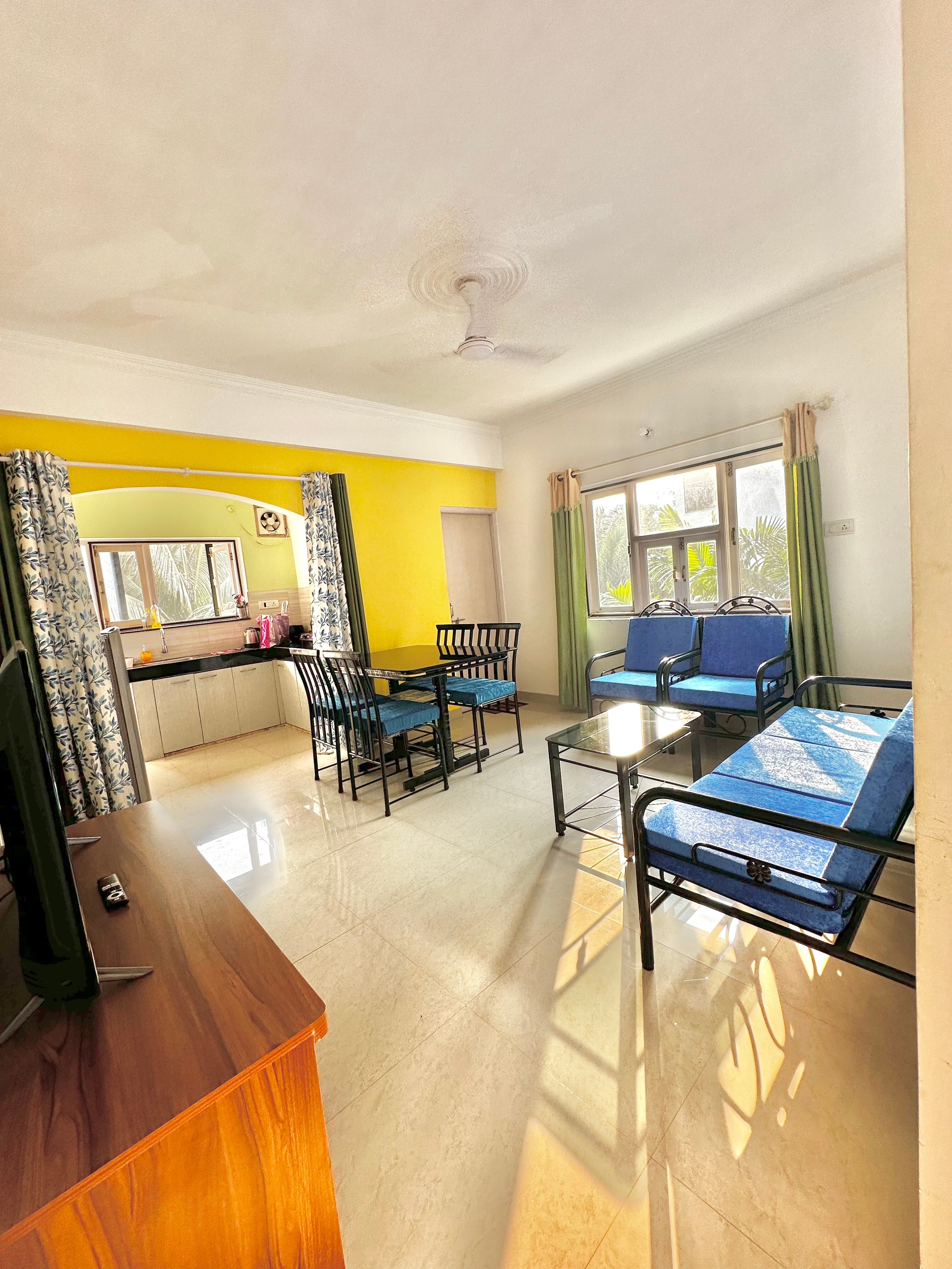 Green Tribe 2bhk Apartment | 3 beds| Pet friendly | Beach Walkable - Tap to explore photos