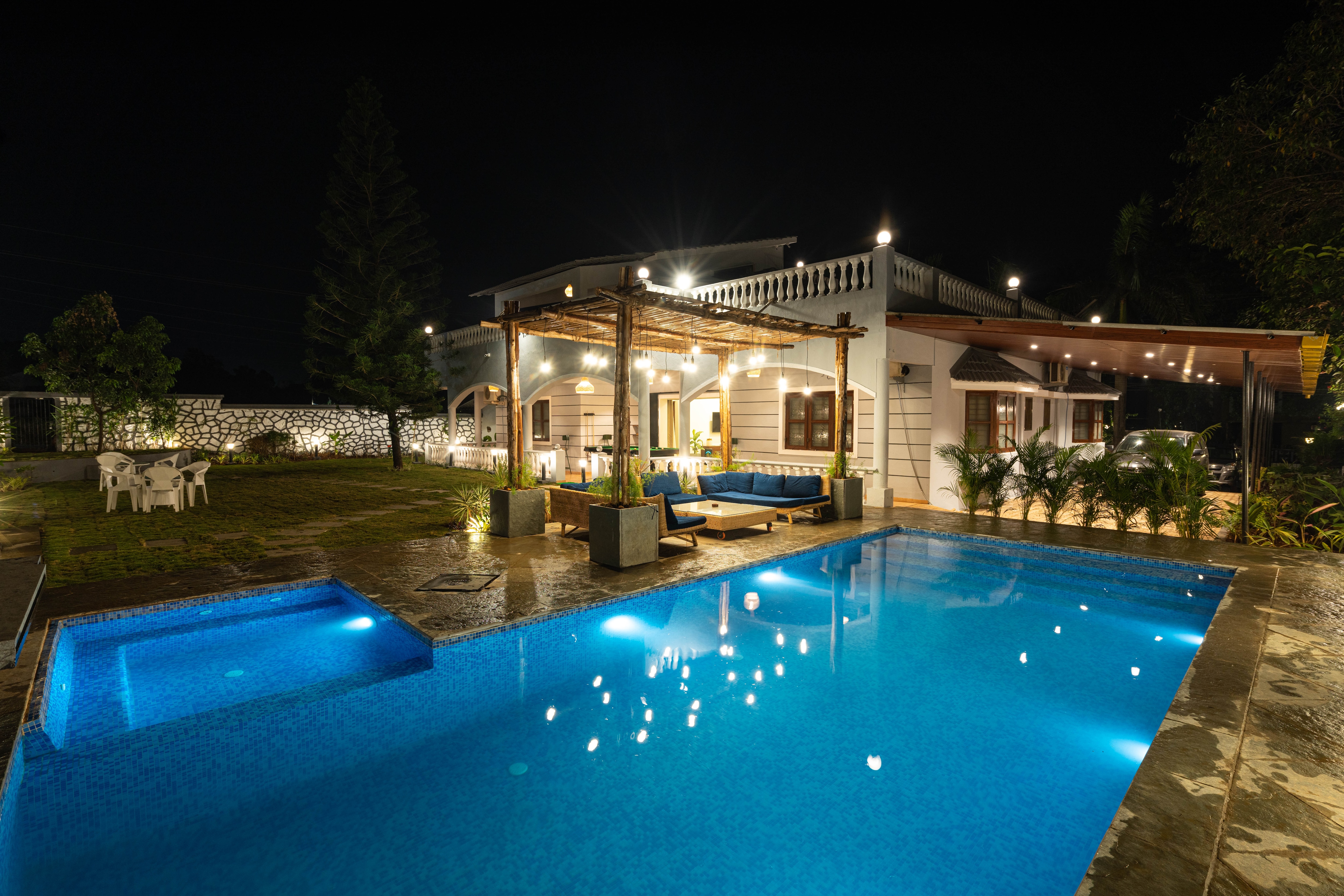 Pool Villa 9 by The Rentalgram | 5BHK Luxury Villa with Private Pool & Jacuzzi | Pet-friendly Villa - Tap to explore photos