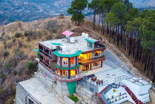 Alaya Stays Pine Shadow Fuchsia | Hillside Retreat with Restaurant