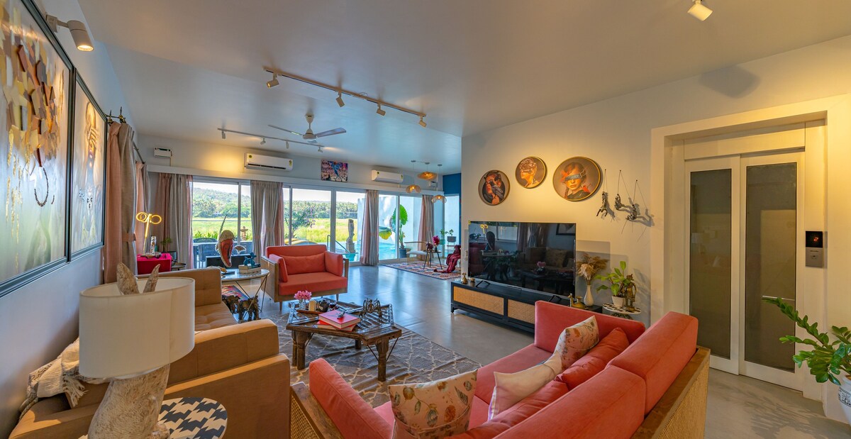 Hireavilla | Legacy - 5BHK Feild View Villa with Private Pool, Siolim - Tap to explore photos
