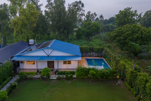 Alaya Stays Krishna Manor Pet friendly 3 BHK Farmhouse With Private Pool