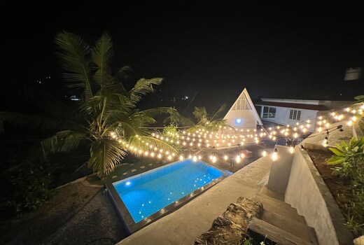 Palm Paradise Aframe Pool Cottage