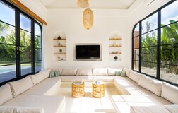 Large Living Room with Sunken Lounge and High Ceilings