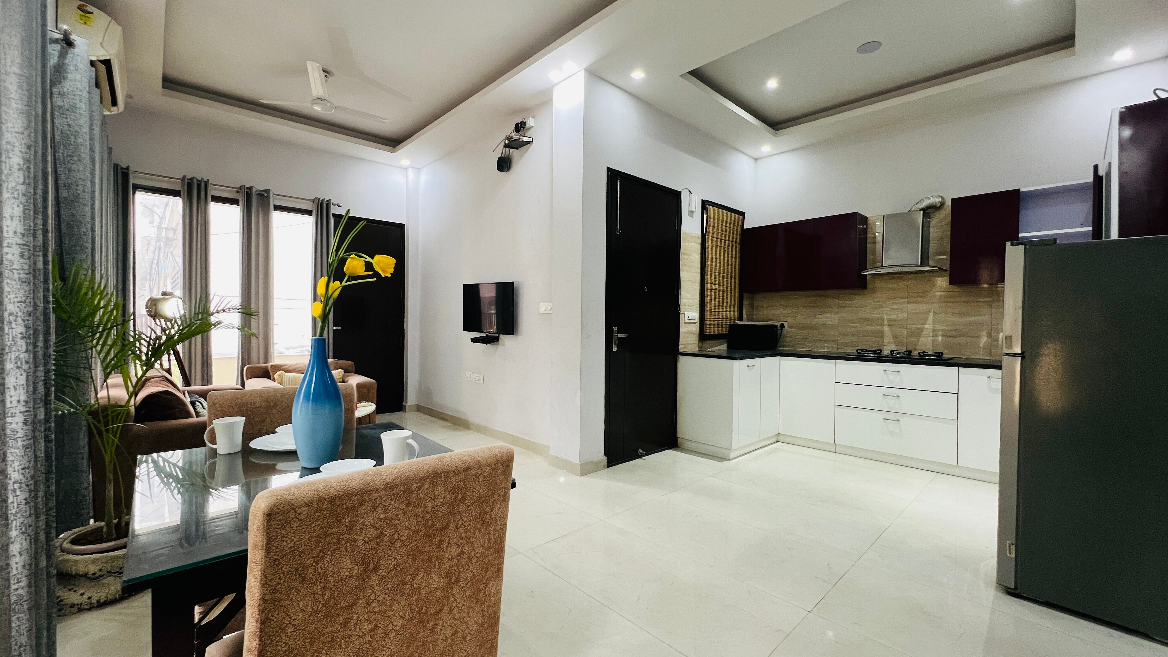 Entire 1BHK Apartment by Bluo Near DLF Galleria Market - Tap to explore photos