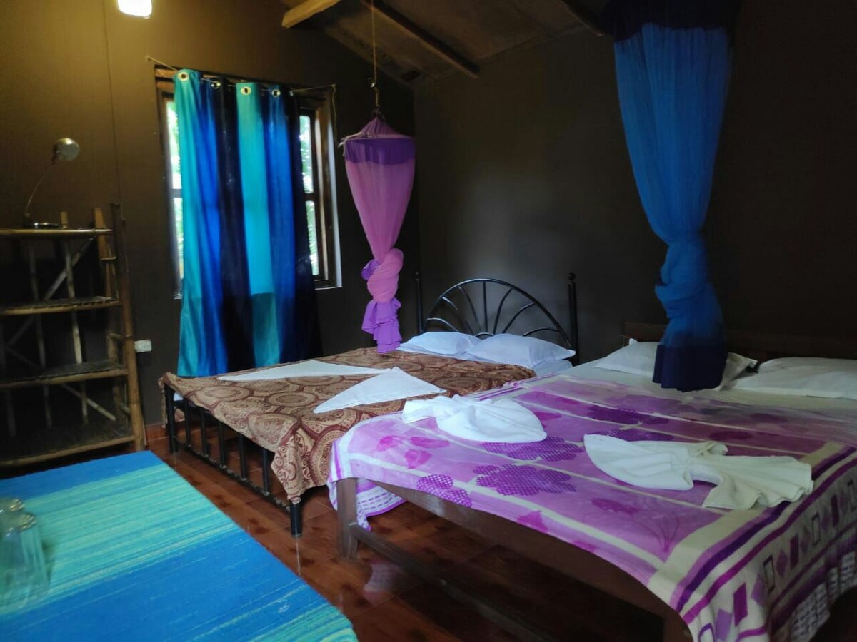 Wooden Beach Cottages in North Goa - Tap to explore photos