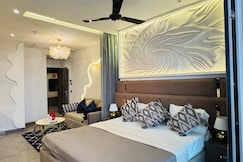 Chic Studio with Art Deco Flair Balcony Views, Noida