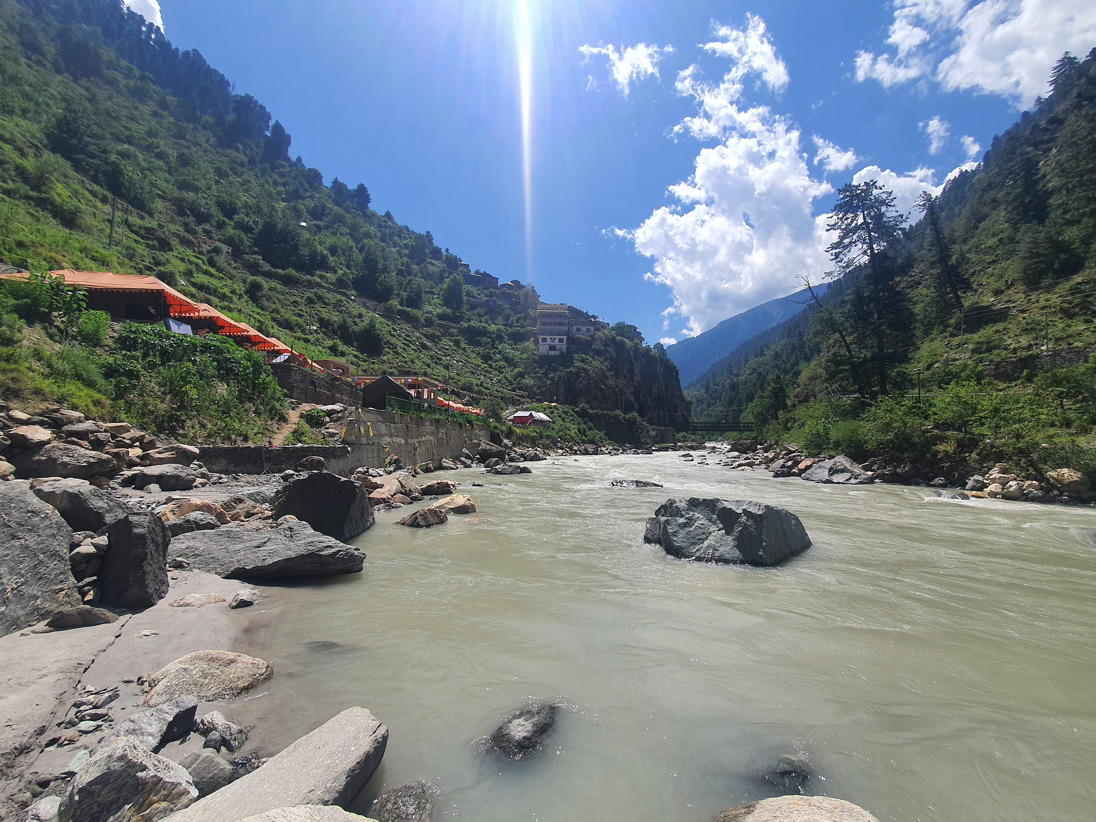 KHEERGANGA KOVID CAMPS BY RIVERSIDE - Tap to explore photos