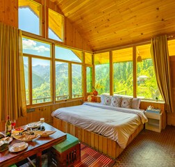 Delux double room with mountain view and balcony