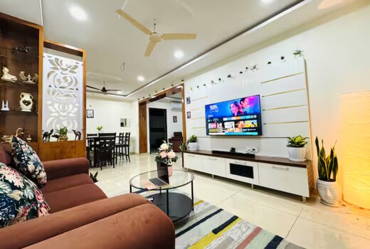 Modern 3BHK Apartment with City Skyline View