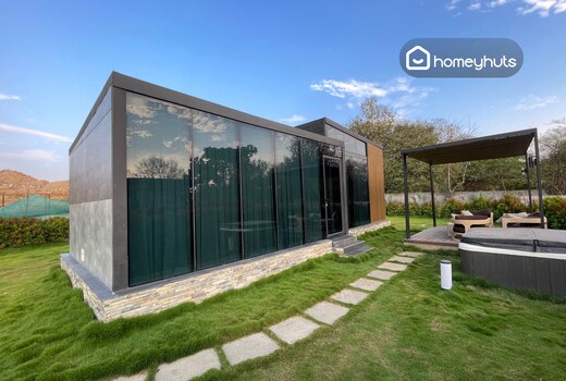 Medlin 2 | Nature-Inspired Luxury cabin with Jacuzzi | Hyderabad by Homeyhuts
