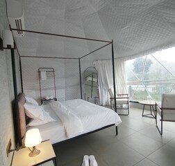 Dome Tent with Dam View