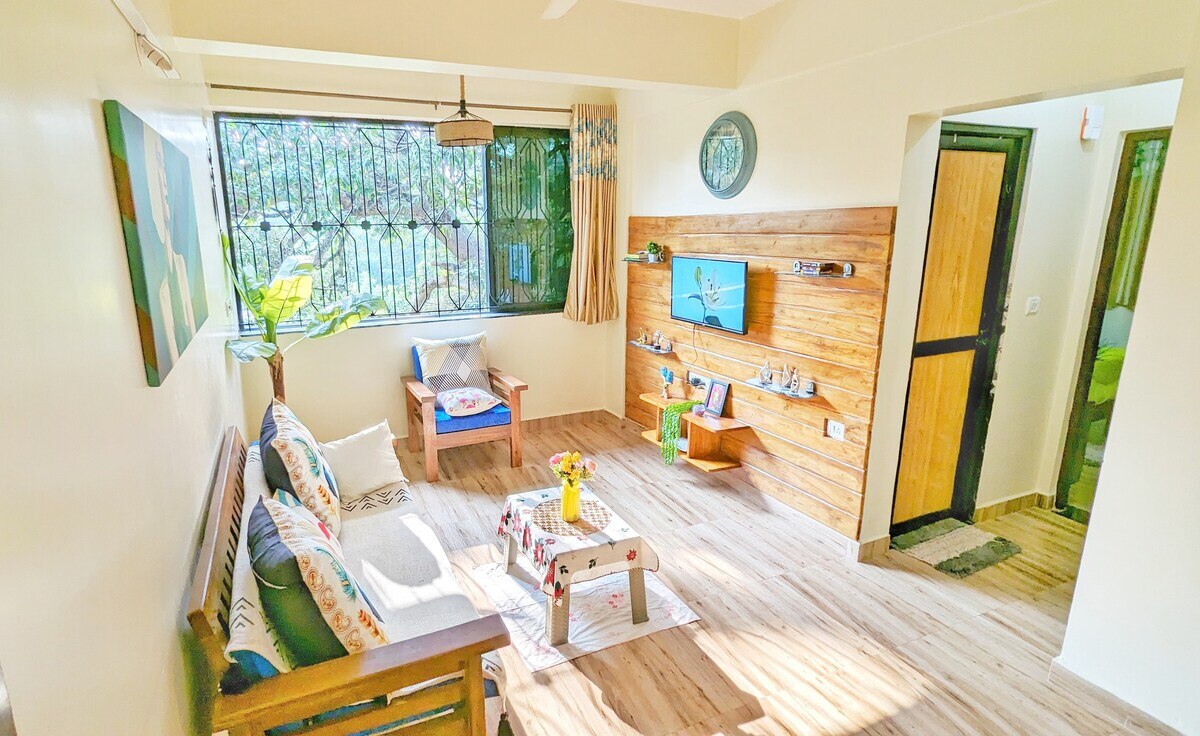 Gem 'inius 1BHK Nr Thalassa Anjuna Vagator Beach - Tap to explore photos