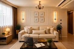 Five-Star Inspired Beige Luxe Suite |Sunset View|, Noida
