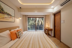 Modern 1BHK in Candolim w Pool & Gym Near Beach | Hireavilla, Goa