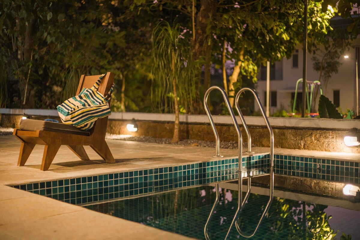 Luxury 4BHK Villa with Pvt Pool by tisyastays - Tap to explore photos