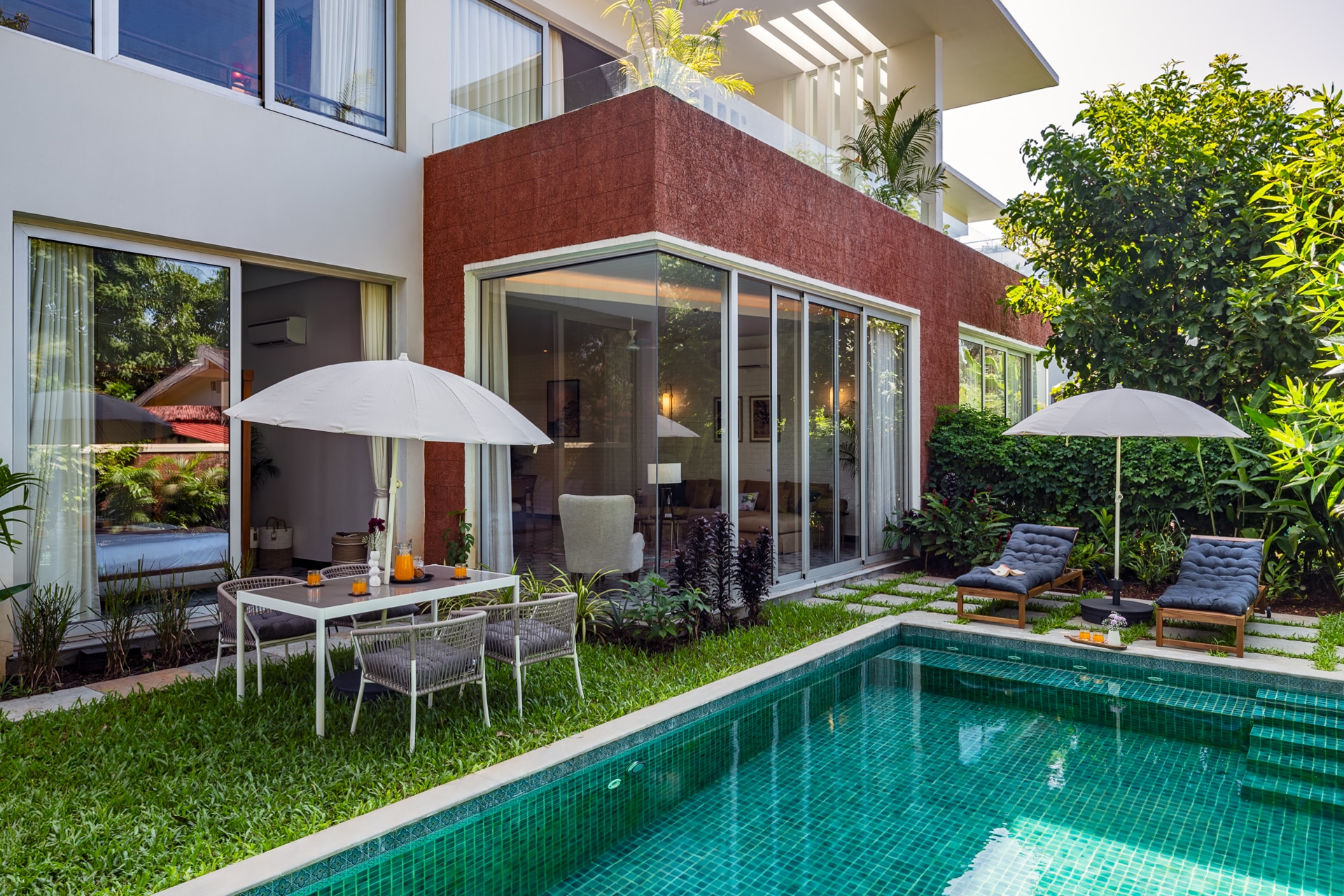 La Dora - 3 BHK Private Pool Villa at Vagator by The Blue Kite (4) - Tap to explore photos