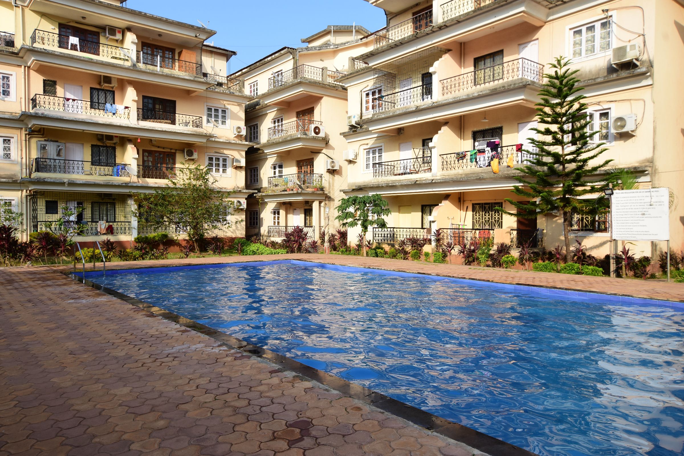Apartments with pool in Calangute Goa - Tap to explore photos