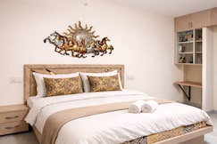 1BHK w  AC  Balcony   Rooftop Jhula  Kitchen, Ujjain