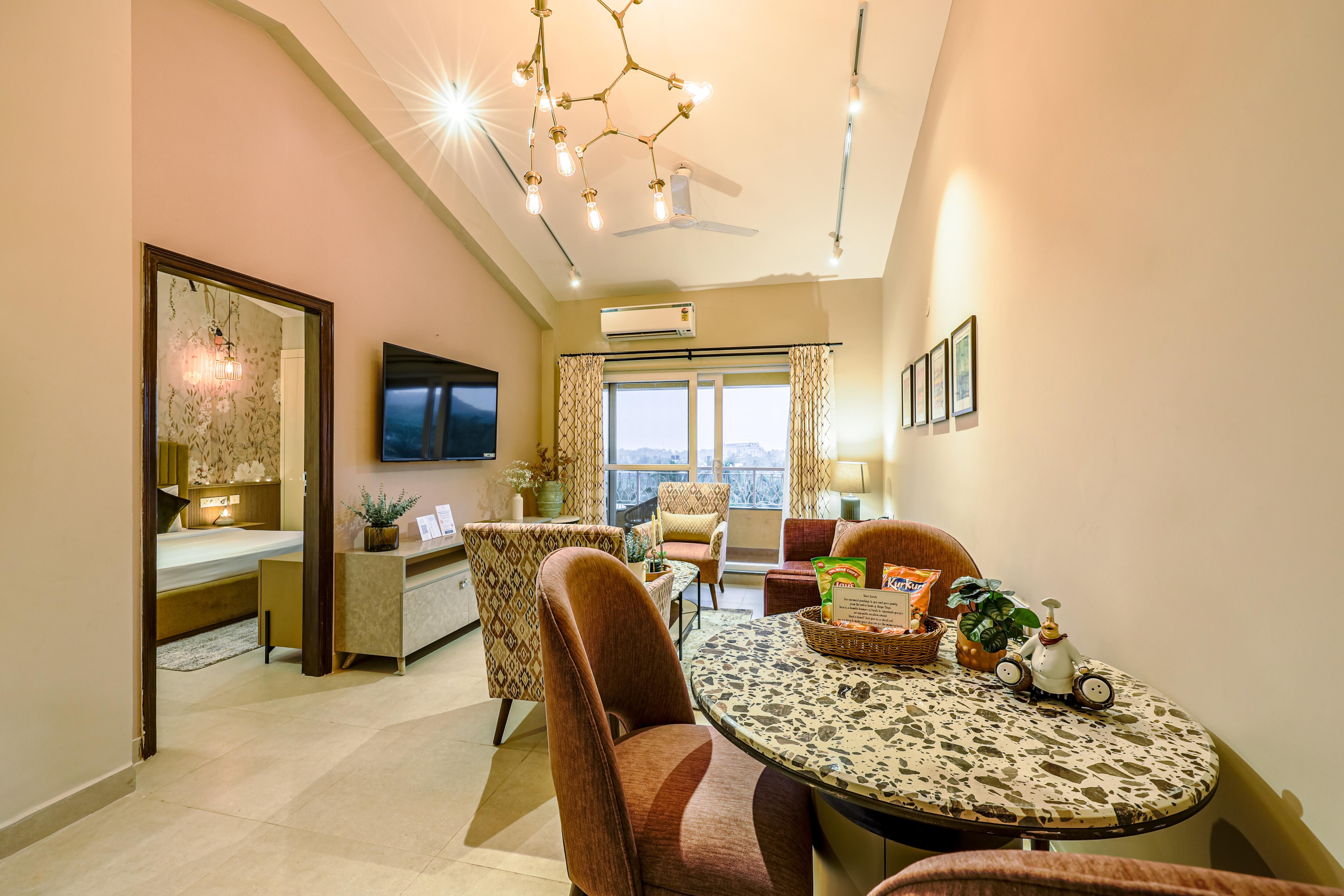 Alaya Stays Veera Serina 3 BHK Apartment with Pool - Tap to explore photos