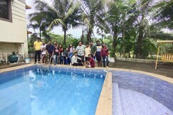 Private FarmStay food pool games for 10 plus Group, Murbad