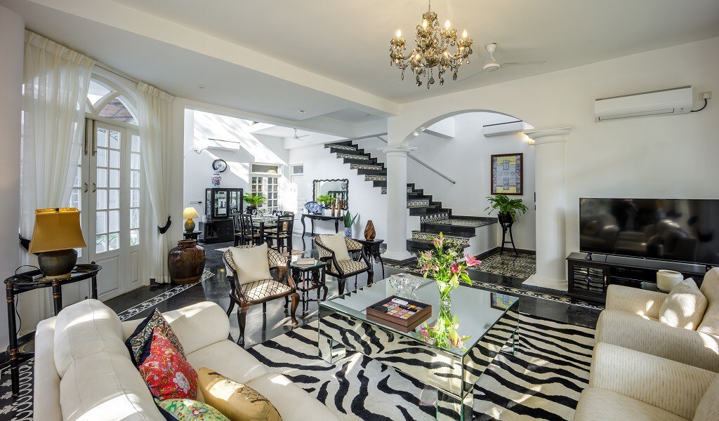 Luxe White Villa : Sublime Luxury | North Goa - Tap to explore photos