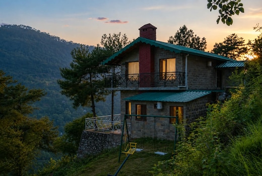 Lake View 3BHK w Pool in Bhimtal |Gargi Cottages