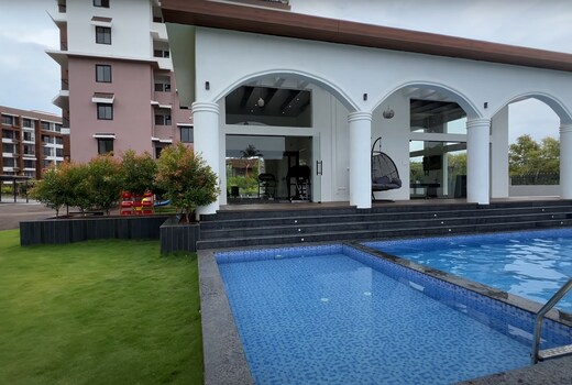Noma Quiet 1BR Pool WIFI WFH in Candolim C-509