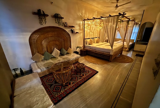 Ganga and Forest View Bohemian room