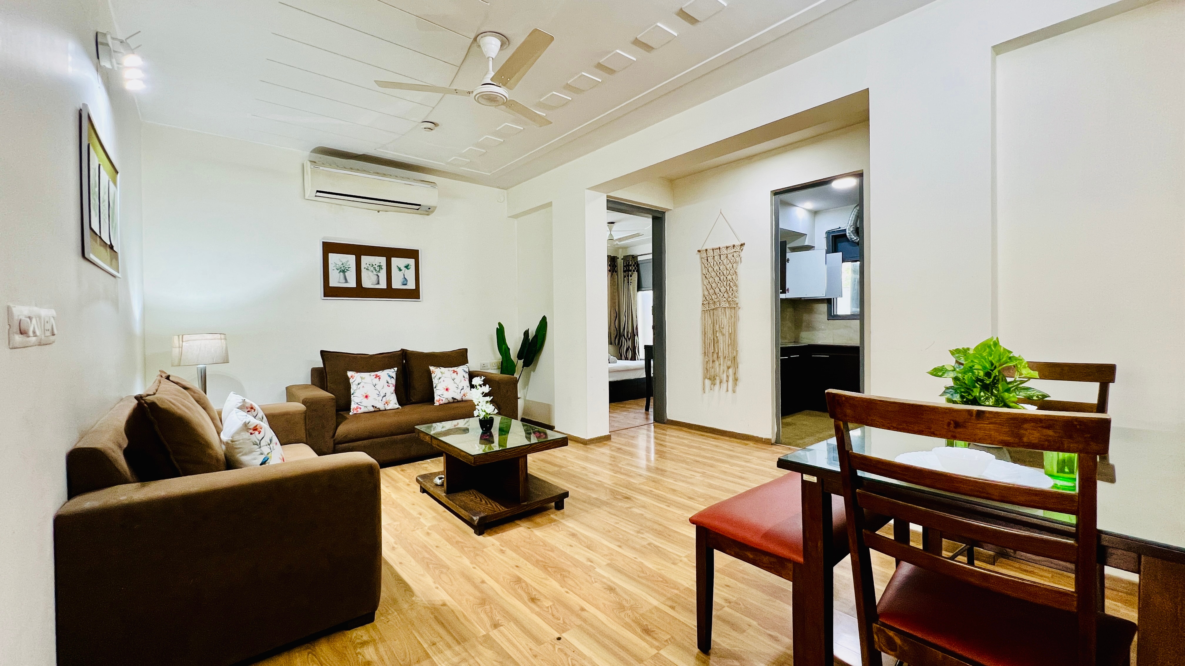 Entire 2BHK Apartment by Olive Service Apartments at Medanta Medicity - Tap to explore photos