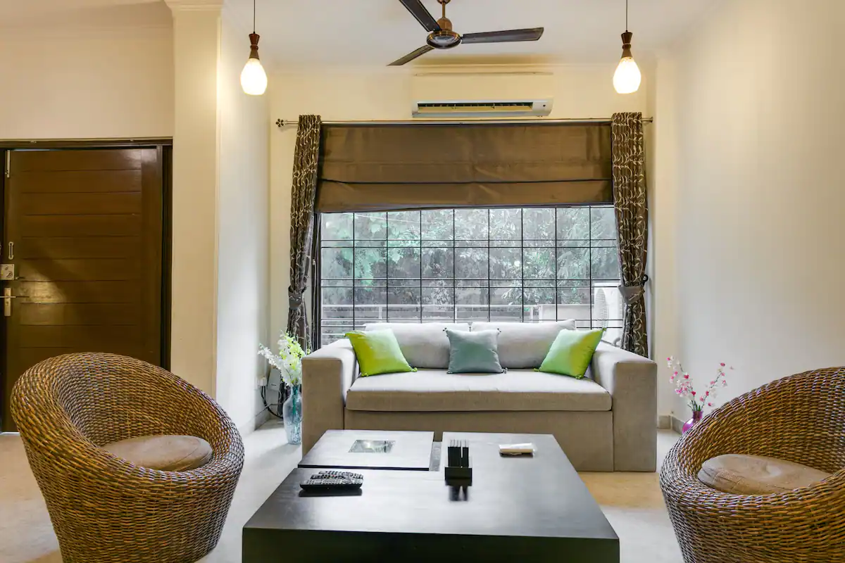 Alaya Stays 4 BHK villa with Mini Movie Theatre | Aravali Woods - Tap to explore photos