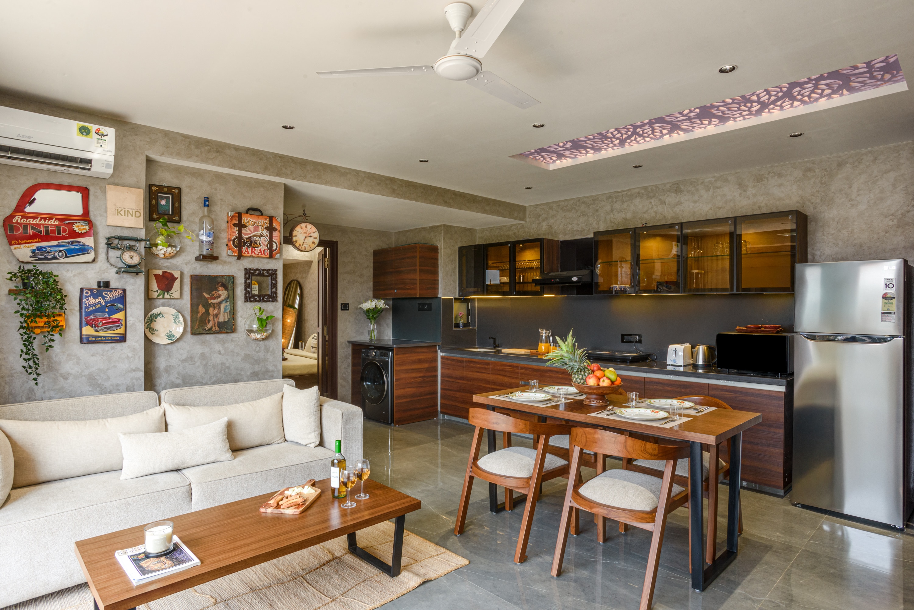 Modern 1BR with Pool, 5min drive to Candolim Beach | Hireavilla - Tap to explore photos