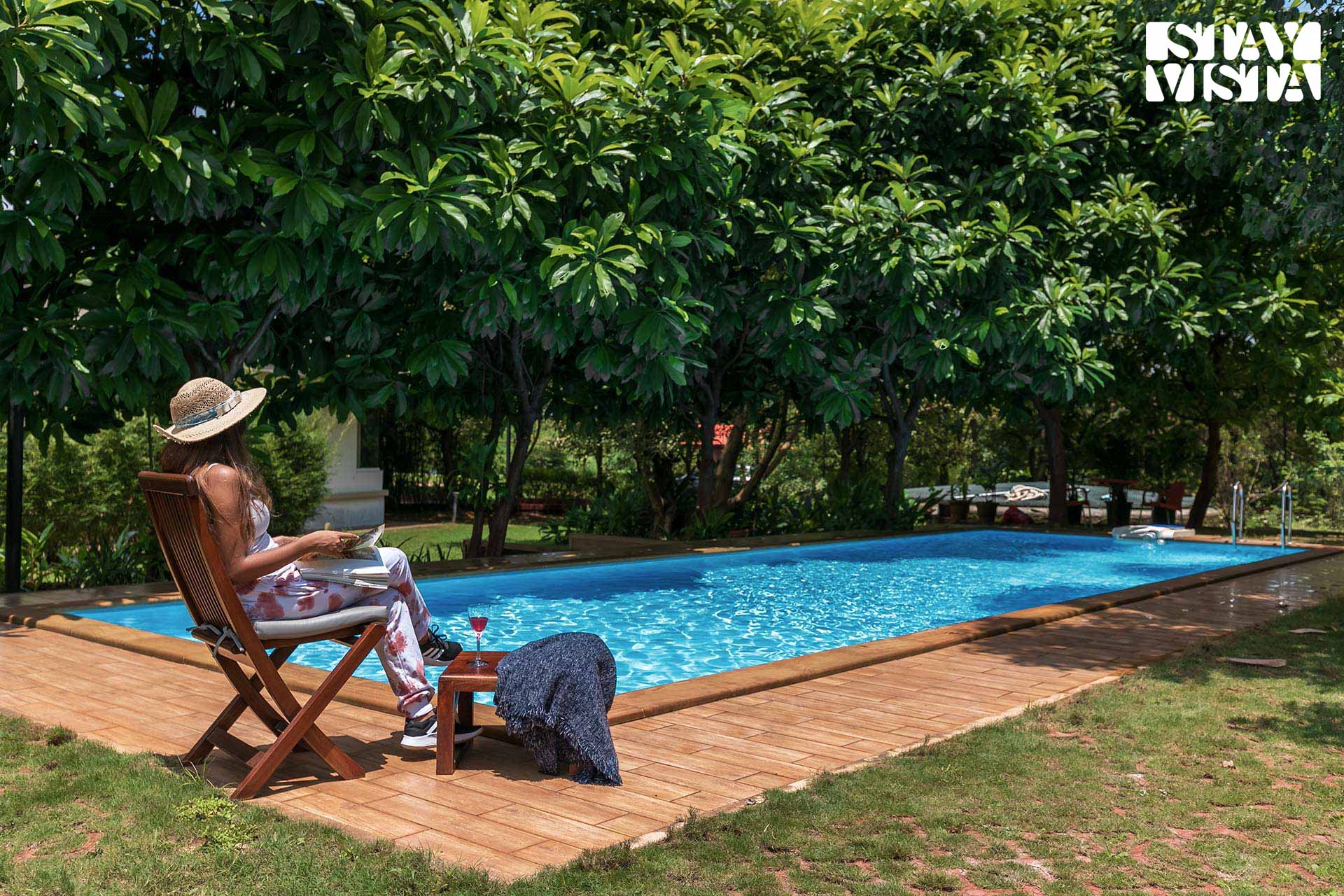 StayVista at Cherry at Nivaant Farms w/ Lawn - Tap to explore photos