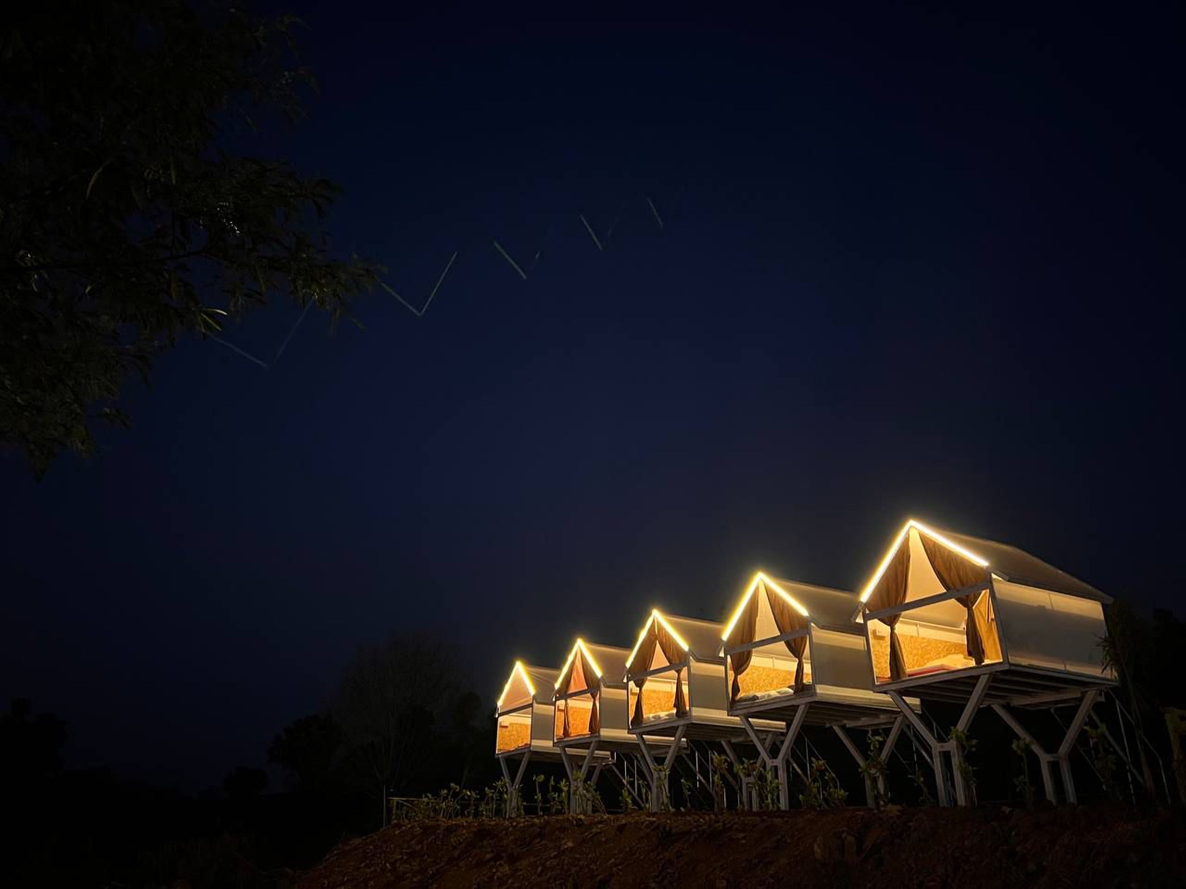 Luxe Cottages near Pawana Lake by Starry Skies Camping - Tap to explore photos