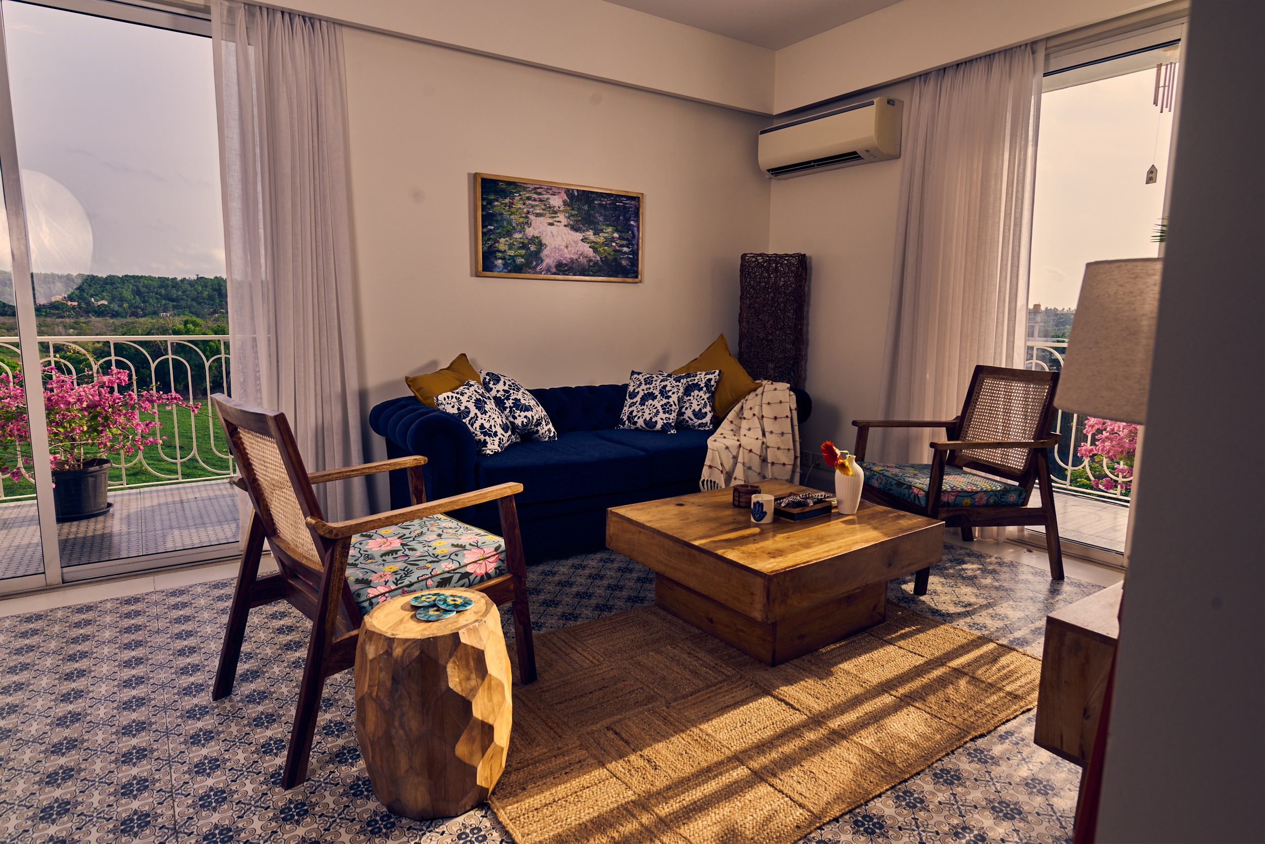 ZenAway Stays - 2 BHK, Pool, Kitchen Near Candolim - Tap to explore photos