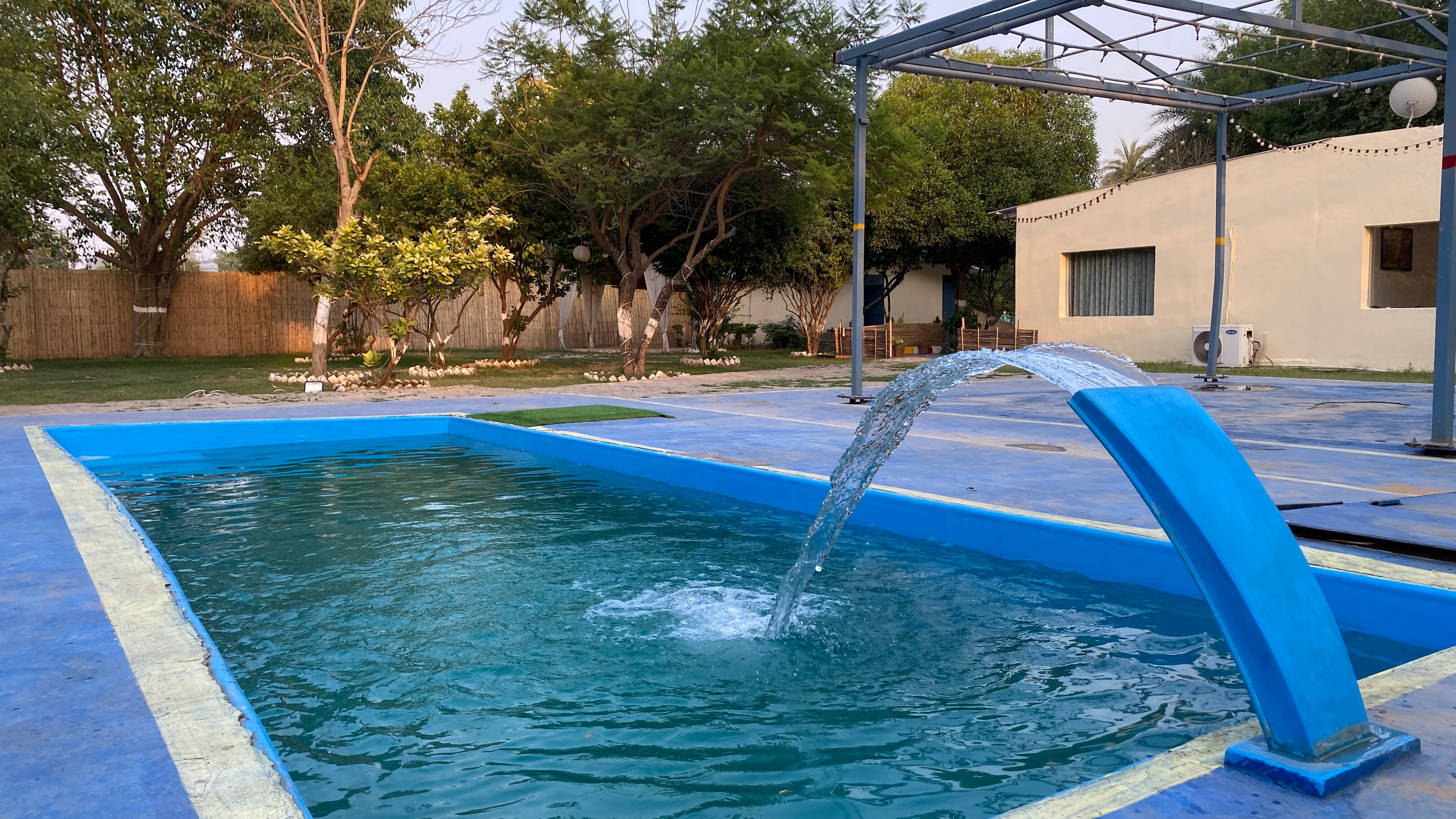 Jashn Bagh 4BHK Farm | Pool | Rain Dance | Near Delhi - Tap to explore photos