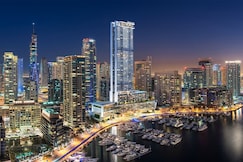 ELIVAAS Curated 1BR Gem with Stunning Marina Views, Close to Metro, Dubai