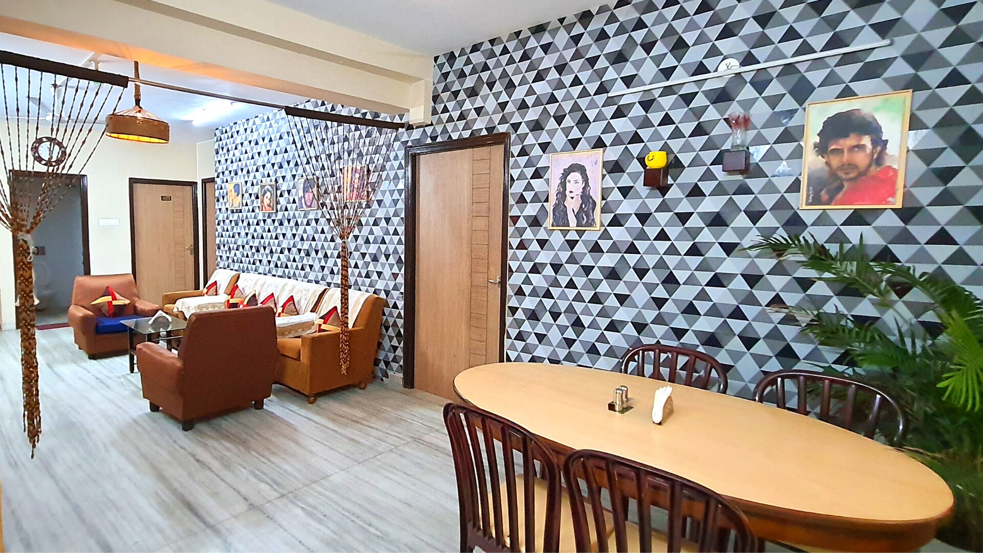 Bollywood Themed 4 AC Bedrooms, Big Hall, Kitchen - Tap to explore photos