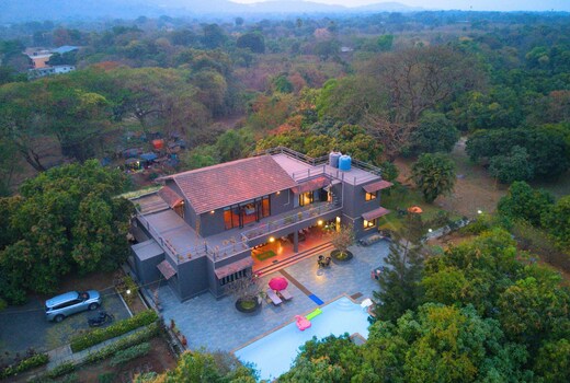 ELIVAAS El Parque Forest Villa | 5 BHK with Private Pool, Lush Greenery & Gaming Zone | Pet-Friendly