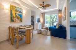 Cozy 2BR Candolim Escape | Pool, Gym & Hill Views | Hireavilla, Goa