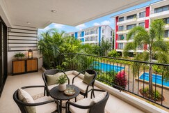 Faodail 26 Pool view 1BHK at Acron Seawinds Baga, Goa