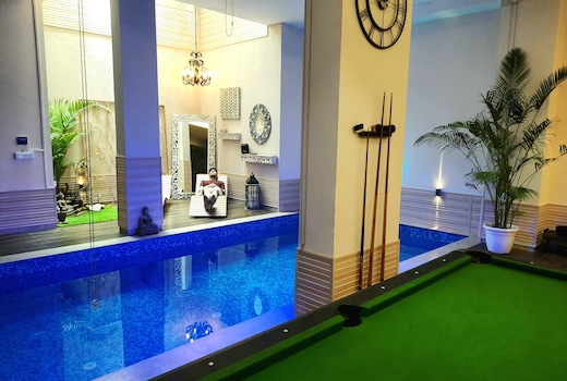 Indoor pool and jaccuzi in south delhi , by maple key stays