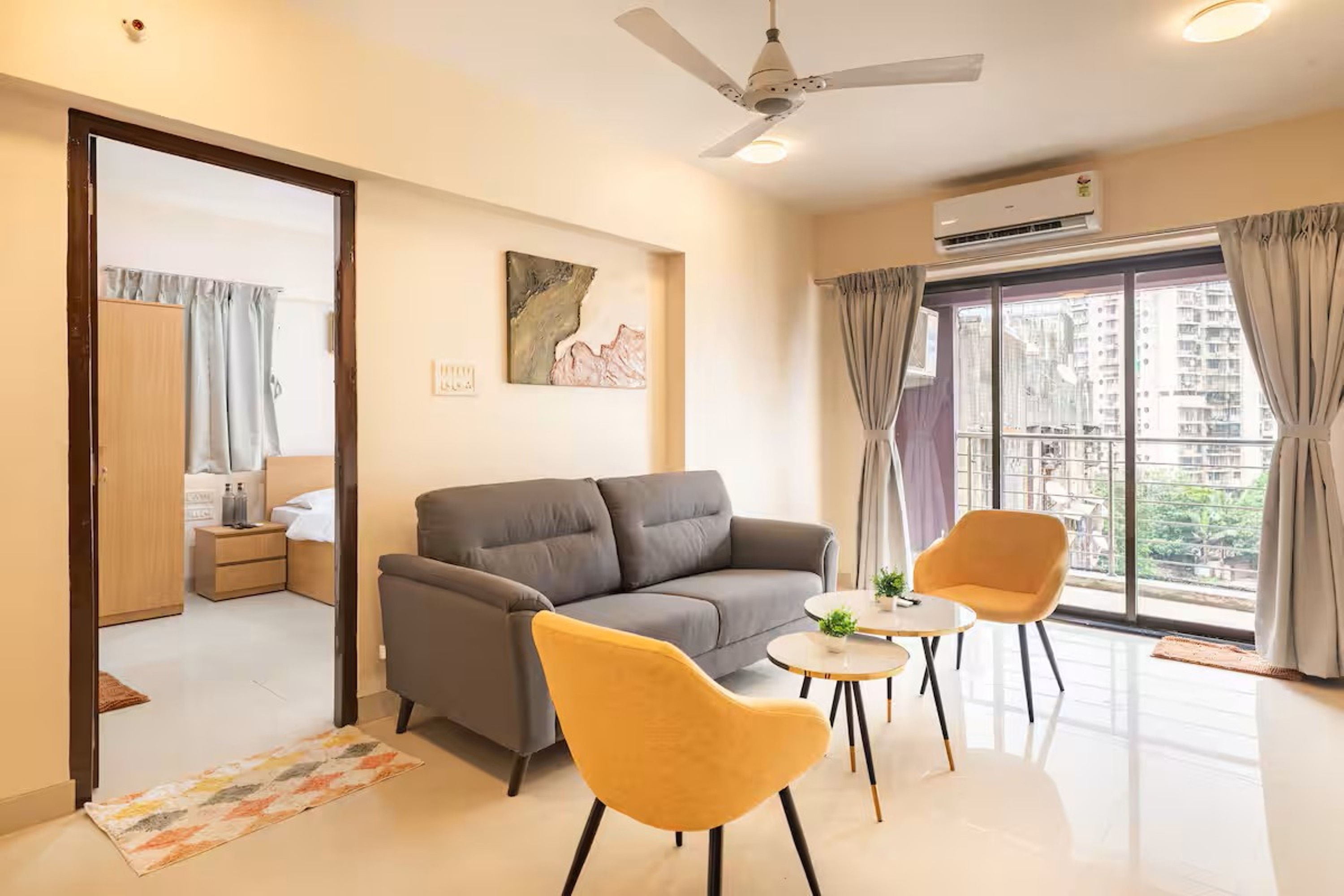 Modern 2 BHK Service Apartment in BKC - Tap to explore photos