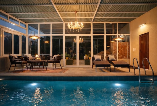 Apricot | Luxury Tent Retreat w Heated Pool in Majkhali