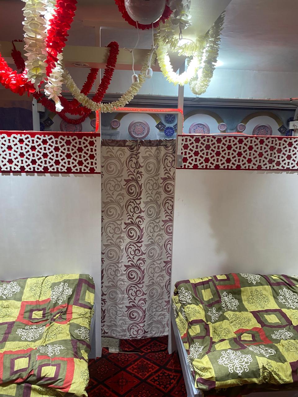 Red and White Kashmir Dormitory - Tap to explore photos