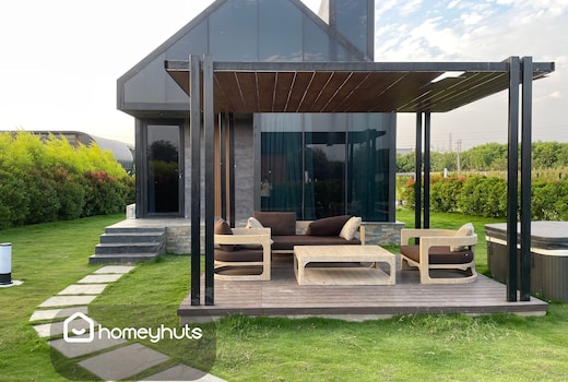 Bankroft 1 | Cozy Luxury cabin with Outdoor Jacuzzi | Hyderabad by Homeyhuts