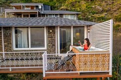 Hilltop Chalet Jacuzzi balcony garden, Mussoorie