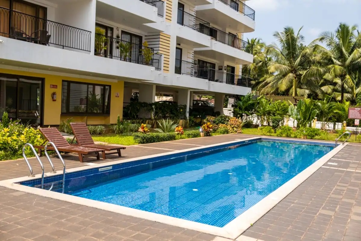 Scenic studio apartment at Baga - Tap to explore photos