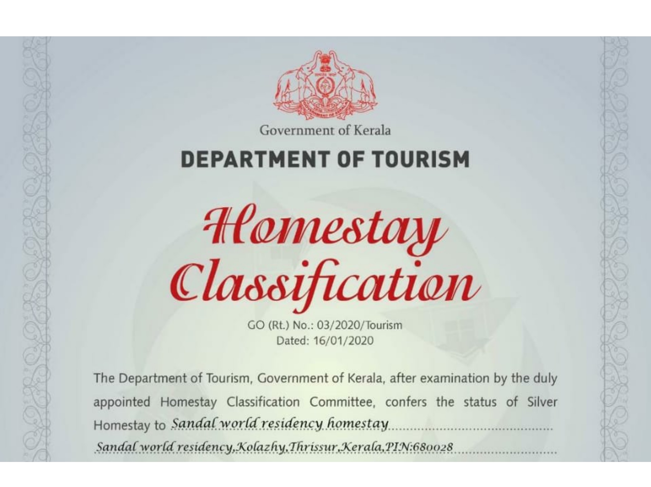 Sandal World Residency, Thrissur