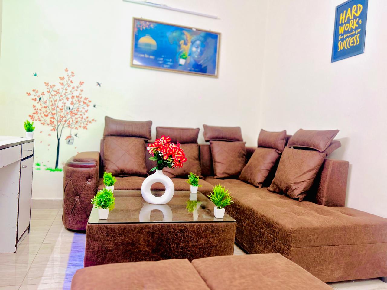 JVS Zone- 2bhk Farmvilla with big lawn in 63A Noida - Tap to explore photos
